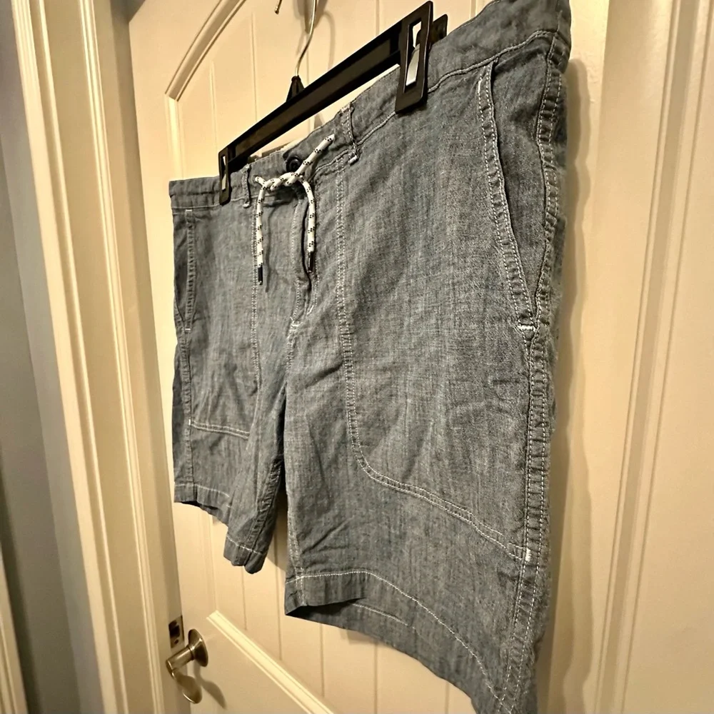 Faherty Blue Flat Front Men Shorts